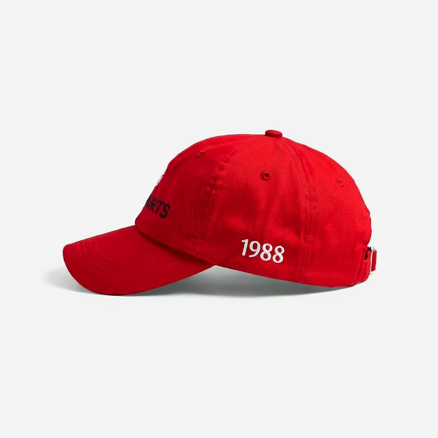 FAT COURTS Davis Cup 1988 Cap Red – Side view with 1988 embroidery