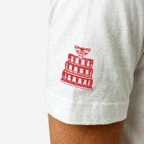 FAT COURTS Davis Cup 1988 T-Shirt – Detail sleeve print Davis Cup trophy